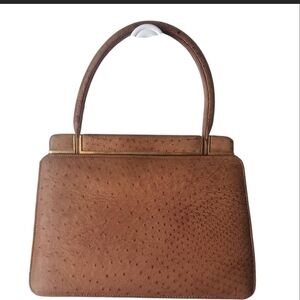 Ostrich Leather Handbag Lopez Charcas  Buenos Aires GenuineI